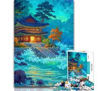Teenager Jigsaw Traditional Korean Palace Towers Jigsaw Puzzles for Adults 1000 Piece,is Ideal As Gifts for The Whole Family for And Age 14 50x75cm
