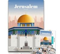 Teenager Jigsaw Travel to Jerusalem 1000 Piece Jigsaw Puzzles for Adults Gifts,Challenging Game Toys for Is Ideal As A Gift for The Whole Family 26x38cm