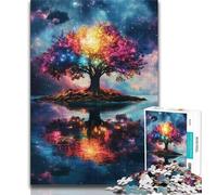 Teenager Jigsaw Tree of Life 1000 Piece Jigsaw Puzzles for Teenagers Gifts,Relax Games Is Ideal As A Gift for The Whole Family (26x38cm)