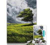 Teenager Jigsaw Trees on The Grassland 1000 Pieces Jigsaw Puzzles for Adults And Teens,Toys Educational Games Stress Relieving Great Gifts And Toys 50x75cm