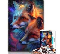 Teenager Jigsaw Two Fox Jigsaw Puzzle 1000 Pieces for Teenagers,Toys Educational Games Stress Relieving Unique Home Decor And Gifts 26x38cm