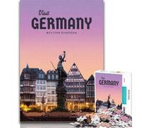 Teenager Jigsaw Visit Germany 1000 Piece Jigsaw Puzzles for Adults Gifts,Challenging Game Toys for Is Ideal As A Gift for The Whole Family 26x38cm