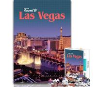 Teenager Jigsaw Visit Las Vegas 1000 Pieces Jigsaw Puzzles For Teens And Adults,Diy Modern Wall Art Unique Gift Home Decor 26x38cm