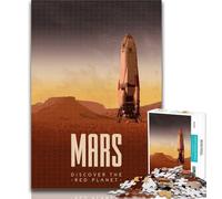 Teenager Jigsaw Visit Mars 1000 Piece Jigsaw Puzzles for Adults Gifts,Challenging Game Toys for Is Ideal As A Gift for The Whole Family 75x50cm