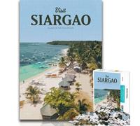 Teenager Jigsaw Visit Siargao 1000 Pieces Jigsaw Puzzles For Teens And Adults,Stress Reliever Difficult Challenge Enhance Love between Couples 75x50cm