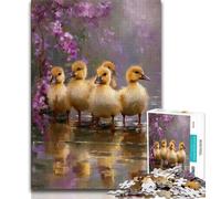 Teenager Jigsaw Walking Baby Duck 1000 Piece Jigsaw Puzzle for Adults And Teenagers,Artists Collection, Fine Art for Age 14 Years Up 75x50cm