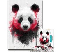 Teenager Jigsaw Watercolor Panda 1000 Pieces Jigsaw Puzzles for Adults And Teens,Enhance Love between Couples for Ages 14+ 50x75cm