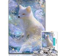 Teenager Jigsaw White Fox Jigsaw Puzzle 1000 Pieces for Teenagers,Toys Educational Games Stress Relieving Unique Home Decor And Gifts 50x75cm