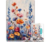 Teenager Jigsaw Wildflower Summer 1000 Pieces Jigsaw Puzzles For Teens And Adults,Interesting Stress Reduction Parent-child Interaction 50x75cm