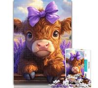Teenager Jigsaw Yak in Lavender 1000 Piece Jigsaw Puzzle for Adults Teens,is Ideal As A Gift for The Whole Family Suitable for And 14 50x75cm