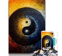 Teenager Jigsaw Yin And Yang 1000 Pieces Jigsaw Puzzles For Teens And Adults,Stress Reliever Difficult Challenge Enhance Love between Couples (50x75cm)