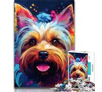 Teenager Jigsaw Yorkshire Terrier 1000 Pieces Jigsaw Puzzle for Adults& Teens,Educational Toys Is Ideal As A Gift for The Whole Family 75x50cm