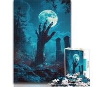 Teenager Jigsaw Zombies in The Grave 1000 Pieces Jigsaw Puzzles for Adults And Teens,Enhance Love between Couples for Ages 14+ 50x75cm