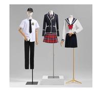 Teenager Mannequin Torso, Dress Forms for Sewing Manicanequin Body, Stainless Steel Bracket, Adjustable Height(Silver-B,II)