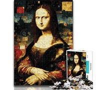 Teenager Puzzles Abstract Mona Lisa 1000 Piece Jigsaw Puzzle for Adults And Teenagers,Train Your Brain And Hands Birthday Present, Gifts 50x75cm