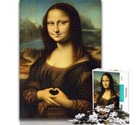 Teenager Puzzles Abstract Mona Lisa 1000 Pieces Jigsaw Puzzles for Adults And Teens,Educational Game for Birthday, Chrismas for Ages 14+ 50x75cm