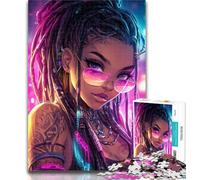 Teenager Puzzles African American Woman 1000 Piece Jigsaw Puzzles for Teenagers Gifts,Diy Modern Wall Art Unique Gift Home Decor 75x50cm