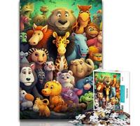 Teenager Puzzles African Animals 1000 Piece Jigsaw Puzzle for Adults And Teenagers,Learning Educational Toy for Is Ideal As A Gift for The Whole Family (50x75cm)