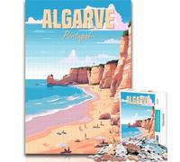 Teenager Puzzles Algarve Portugal Adult Puzzles 1000 Pieces,Toys Educational Games Stress Relieving Parent-child Interaction 26x38cm