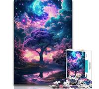 Teenager Puzzles Amazing Neon Fantasy Nature 1000 Pieces Jigsaw Puzzle for Adults& Teens,Artists Collection, Fine Art for Age 14 Years Up (50x75cm)