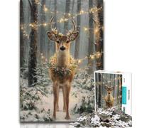 Teenager Puzzles An Elegant Deer Jigsaws Puzzles 1000 Pieces for Adults Gifts,Learning Educational Toy for Is Ideal As A Gift for The Whole Family 26x38cm