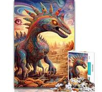 Teenager Puzzles Ancient Dinosaurs 1000 Pieces Jigsaw Puzzle for Adults& Teens,for Educational Game Challenge Toy Unique Home Decor And Gifts 75x50cm