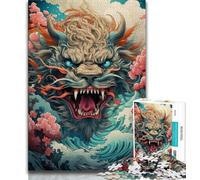 Teenager Puzzles Animal Colourful Dragon Jigsaw Puzzles for Teenagers 1000 Pieces,Train Your Brain And Hands Birthday Present, Gifts (50x75cm)