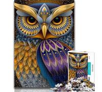 Teenager Puzzles Animal Fantasy Owl 1000 Pieces Jigsaw Puzzle for Adults& Teens,for Educational Game Challenge Toy Unique Home Decor And Gifts 75x50cm