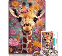 Teenager Puzzles Animal Giraffe Jigsaws Puzzles 1000 Pieces for Adults Gifts,Learning Educational Toy for Is Ideal As A Gift for The Whole Family 50x75cm