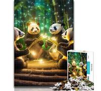 Teenager Puzzles Animal Panda Adult Puzzles 1000 Pieces,Toys Educational Games Stress Relieving Parent-child Interaction 75x50cm