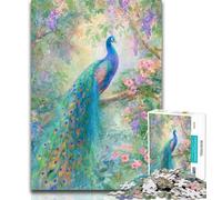 Teenager Puzzles Animal Peacock 1000 Pieces Jigsaw Puzzle for Adults& Teens,Train Your Brain And Hands Birthday Present, Gifts 26x38cm