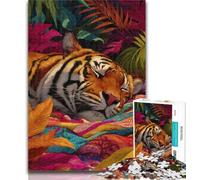 Teenager Puzzles Animal Tiger Adult Jigsaw Puzzles 1000,Decompressing Intellectual Educational Toy Secret Santa Gifts 26x38cm