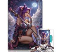 Teenager Puzzles Anime Fox Girl Jigsaw Puzzles for Adults 1000,Vibrant And Unique Design Relaxing & Challenging Puzzle Experience (26x38cm)