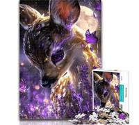 Teenager Puzzles Anime Sweetheart Deer 1000 Piece Jigsaw Puzzles for Adults Gifts,Staycation Kill Time Enhance Love between Couples 50x75cm