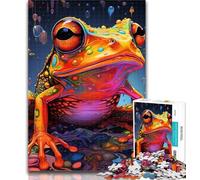 Teenager Puzzles Art Animal Frog Jigsaw Puzzles for Adults 1000,Vibrant And Unique Design Relaxing & Challenging Puzzle Experience 26x38cm