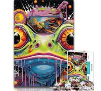 Teenager Puzzles Art Animal Frog Jigsaw Puzzles for Teenagers,with Fully Interlocking Randomly Shaped Pieces for And 14 Years Old 50x75cm