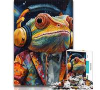 Teenager Puzzles Art Chameleon 1000 Piece Jigsaw Puzzles for Teenagers Gifts,Unique Birthday And Gifts for for Age 14 50x75cm