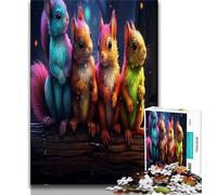 Teenager Puzzles Art Cute Squirrel 1000 Piece Jigsaw Puzzles for Teenagers,Artistic Wall Decor & Birthday Gift Idea for Friends, Home Office 75x50cm