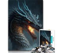 Teenager Puzzles Art Ice Dragon Jigsaws 1000 Pieces for Adults,Birthday Present, Gifts, Wall Art for And Age 14 Years Up (50x75cm)