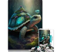 Teenager Puzzles Art Turtle Jigsaw Puzzles for Teenagers 1000 Piece,Vibrant And Unique Design Relaxing & Challenging Puzzle Experience 26x38cm