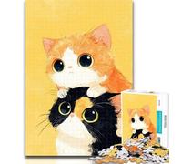 Teenager Puzzles Artistic Abstract Black Cat 1000 Piece Jigsaw Puzzles for Teenagers Gifts,Unique Birthday And Gifts for for Age 14 26x38cm