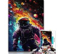 Teenager Puzzles Artistic Astronauts Adult Puzzles 1000 Pieces,Toys Educational Games Stress Relieving Parent-child Interaction 75x50cm
