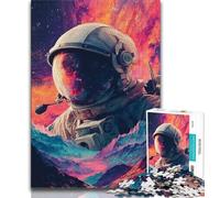 Teenager Puzzles Astronaut Jigsaw Puzzles for Adults,Artistic Wall Decor & Birthday Gift Idea for Friends, Home Office (50x75cm)