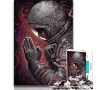 Teenager Puzzles Astronaut Praying 1000 Piece Jigsaw Puzzles for Teenagers,Artistic Wall Decor & Birthday Gift Idea for Friends, Home Office 50x75cm
