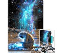 Teenager Puzzles Astronaut Sitting on The Moon 1000 Piece Jigsaw Puzzle for Adults Teens,Challenging Game And Family Play Secret Santa Gifts 26x38cm