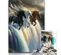 Teenager Puzzles Aurora Howling Wolf Jigsaws 1000 Pieces for Adults,Birthday Present, Gifts, Wall Art for And Age 14 Years Up (50x75cm)
