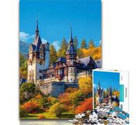 Teenager Puzzles Autumn Castle Jigsaw Puzzles for Adults 1000 Piece,Decompressing Intellectual Educational Toy Birthday Present, Gifts 26x38cm