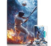 Teenager Puzzles Baseball Players Jigsaw Puzzles for Teenagers,with Fully Interlocking Randomly Shaped Pieces for And 14 Years Old 50x75cm