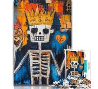 Teenager Puzzles Basquiat-style King Jigsaw Puzzles for Teenagers 1000 Pieces,Family Game Birthday Gifts.Challenge High Difficulty 50x75cm