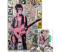 Teenager Puzzles Basquiat Style Monkey Puzzles for Teenagers 1000 Pieces,Educational Game for Birthday, Chrismas for Ages 14+ 50x75cm
